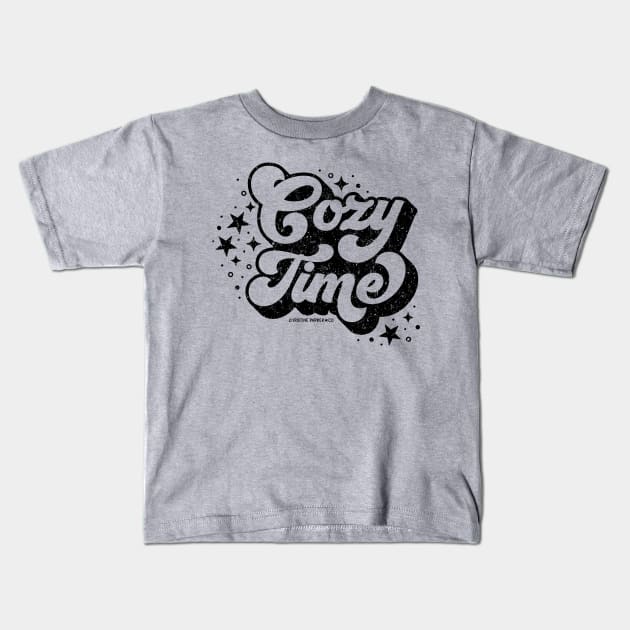 Cozy time sparkles - black Kids T-Shirt by Christine Parker & Co